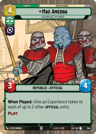 Mas Amedda - Accomplice to Power (Hyperspace Foil) | Foil (840)  [Secrets of Power]