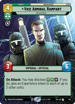 Vice Admiral Rampart - On Schedule (Hyperspace Foil) | Foil (841)  [Secrets of Power]