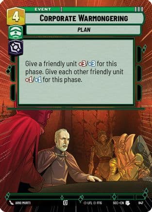 Corporate Warmongering (Hyperspace Foil) | Foil (847)  [Secrets of Power]