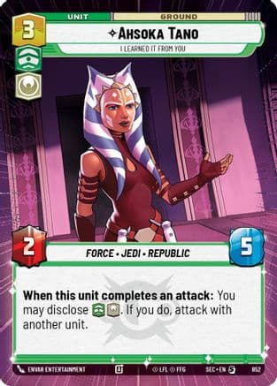 Ahsoka Tano - I Learned It from You (Hyperspace Foil) | Foil (852)  [Secrets of Power]