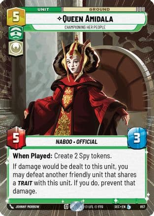 Queen Amidala - Championing Her People (Hyperspace Foil) | Foil (857)  [Secrets of Power]