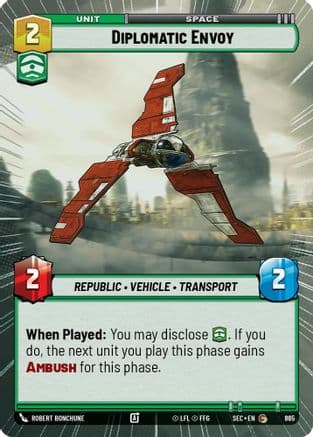 Diplomatic Envoy (Hyperspace Foil) | Foil (865)  [Secrets of Power]