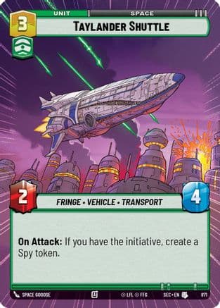 Taylander Shuttle (Hyperspace Foil) | Foil (871)  [Secrets of Power]