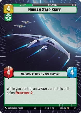 Nubian Star Skiff (Hyperspace Foil) | Foil (872)  [Secrets of Power]