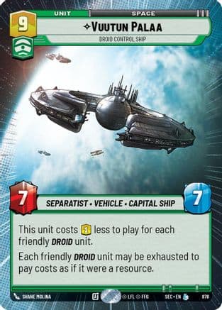 Vuutun Palaa - Droid Control Ship (Hyperspace Foil) | Foil (878)  [Secrets of Power]