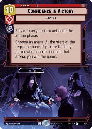 Confidence in Victory (Hyperspace Foil) | Foil (901)  [Secrets of Power]