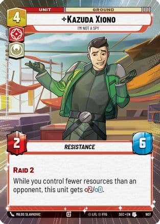 Kazuda Xiono - I'm Not A Spy (Hyperspace Foil) | Foil (907)  [Secrets of Power]