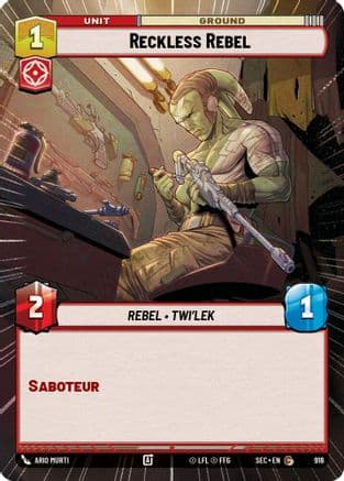 Reckless Rebel (Hyperspace Foil) | Foil (916)  [Secrets of Power]