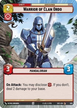 Warrior of Clan Ordo (Hyperspace Foil) | Foil (920)  [Secrets of Power]