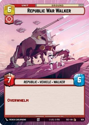Republic War Walker (Hyperspace Foil) | Foil (929)  [Secrets of Power]