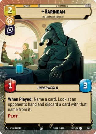 Garindan - Information Broker (Hyperspace Foil) | Foil (942)  [Secrets of Power]