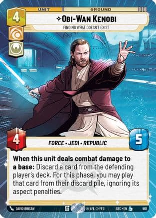 Obi-Wan Kenobi - Finding What Doesn't Exist (Hyperspace Foil) | Foil (961)  [Secrets of Power]