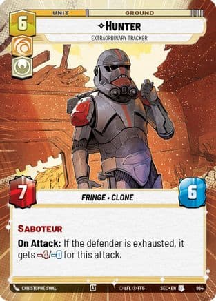 Hunter - Extraordinary Tracker (Hyperspace Foil) | Foil (964)  [Secrets of Power]