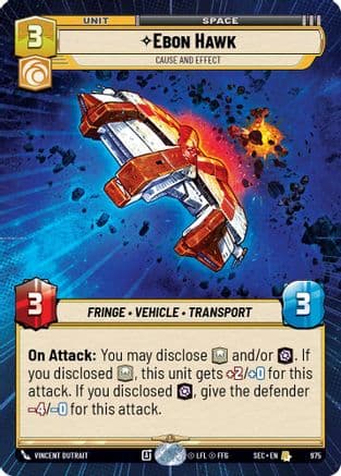 Ebon Hawk - Cause and Effect (Hyperspace Foil) | Foil (975)  [Secrets of Power]
