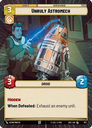 Unruly Astromech (Hyperspace Foil) | Foil (977)  [Secrets of Power]