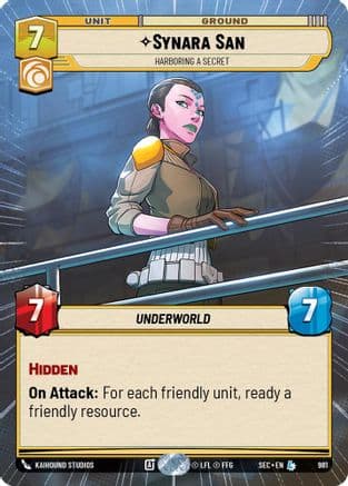 Synara San - Harboring a Secret (Hyperspace Foil) | Foil (981)  [Secrets of Power]