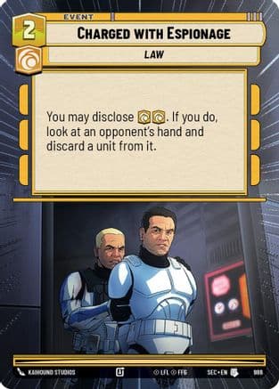 Charged with Espionage (Hyperspace Foil) | Foil (986)  [Secrets of Power]