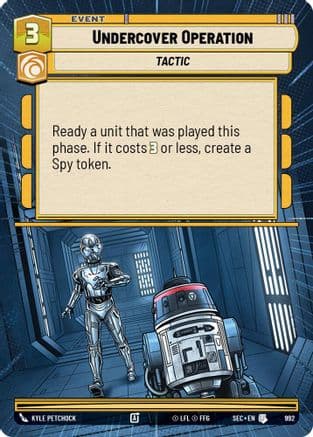 Undercover Operation (Hyperspace Foil) | Foil (992)  [Secrets of Power]