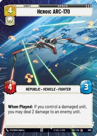 Heroic ARC-170 (Hyperspace Foil) | Foil (1010)  [Secrets of Power]