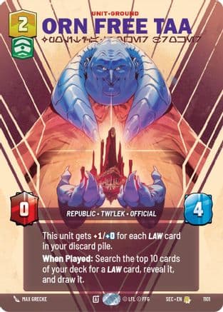 Orn Free Taa - Political Power Broker (Prestige Foil) | Foil (1101)  [Secrets of Power]