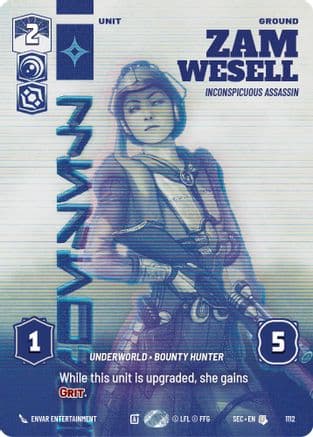 Zam Wesell - Inconspicuous Assassin (Prestige Foil) | Foil (1112)  [Secrets of Power]
