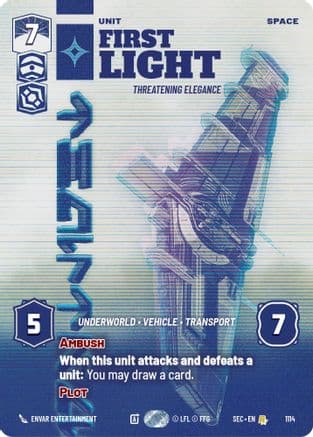 First Light - Threatening Elegance (Prestige Foil) | Foil (1114)  [Secrets of Power]