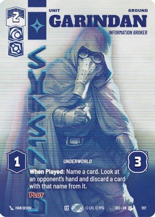Garindan - Information Broker (Prestige Foil) | Foil (1117)  [Secrets of Power]