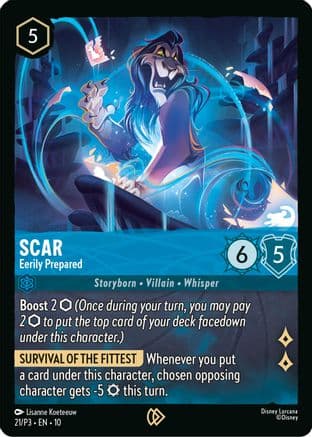 Scar - Eerily Prepared | Cold Foil (21) [Disney Lorcana Promo Cards]