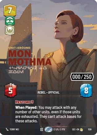 Mon Mothma - Clinging to Hope (Serialized) | Foil (1128)  [Secrets of Power]