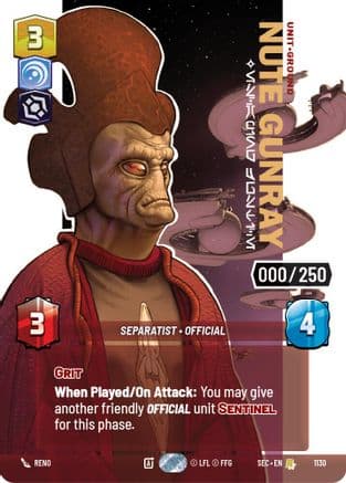 Nute Gunray - Escaping Justice (Serialized) | Foil (1130)  [Secrets of Power]