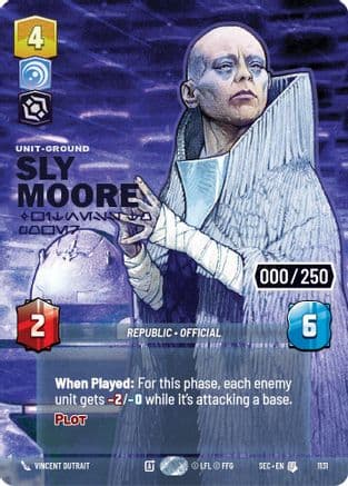 Sly Moore - Witness to Power (Serialized) | Foil (1131)  [Secrets of Power]