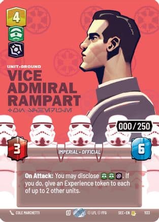 Vice Admiral Rampart - On Schedule (Serialized) | Foil (1133)  [Secrets of Power]