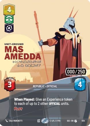 Mas Amedda - Accomplice to Power (Serialized) | Foil (1134)  [Secrets of Power]