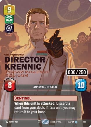 Director Krennic - I Lose Nothing But Time (Serialized) | Foil (1136)  [Secrets of Power]