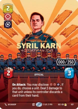 Syril Karn - Where Is He? (Serialized) | Foil (1137)  [Secrets of Power]