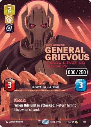 General Grievous - Scuttling to Safety (Serialized) | Foil (1138)  [Secrets of Power]