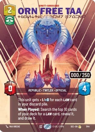 Orn Free Taa - Political Power Broker (Serialized) | Foil (1144)  [Secrets of Power]