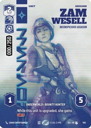 Zam Wesell - Inconspicuous Assassin (Serialized) | Foil (1155)  [Secrets of Power]