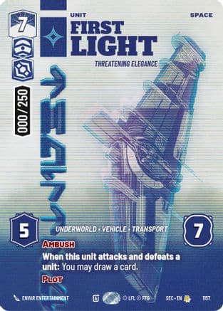 First Light - Threatening Elegance (Serialized) | Foil (1157)  [Secrets of Power]