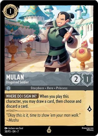 Mulan - Disguised Soldier | Cold Foil (38) [Disney Lorcana Promo Cards]