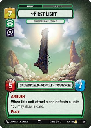 First Light - Threatening Elegance |  (25)  [Organized Play Promos]