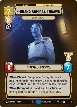 Grand Admiral Thrawn - Grand Schemer (Top 8) |  (33)  [Organized Play Promos]
