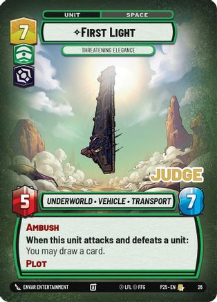 First Light - Threatening Elegance |  (26)  [Judge Promos]