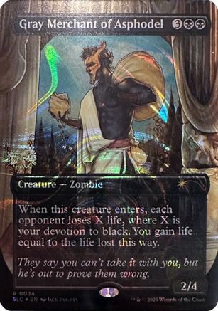 Gray Merchant of Asphodel (Halo Foil) |  Foil (034) [Secret Lair Countdown Kit]