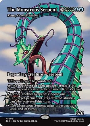 The Monstrous Serpent - Koma, Cosmos Serpent (Borderless) |  (051) [Avatar: The Last Airbender: Eternal-Legal]