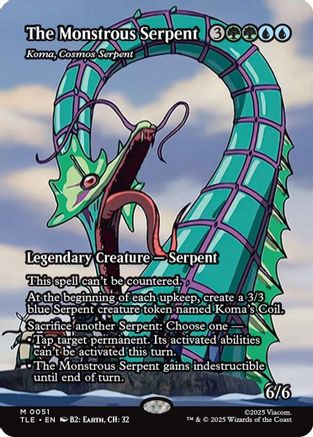 The Monstrous Serpent - Koma, Cosmos Serpent (Borderless) |  (051) [Avatar: The Last Airbender: Eternal-Legal]