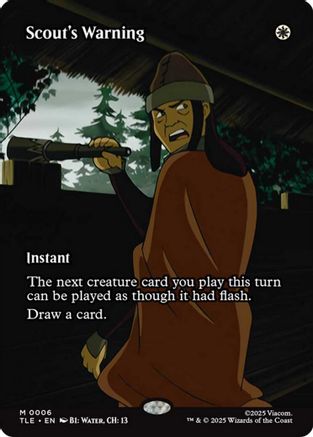 Scout's Warning (Borderless) |  Foil (006) [Avatar: The Last Airbender: Eternal-Legal]