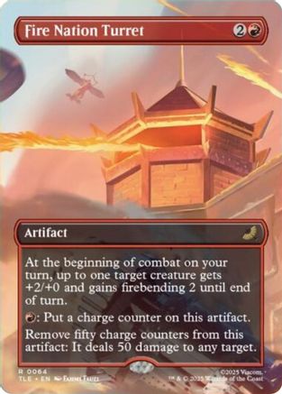 Fire Nation Turret (Borderless) |  Foil (064) [Avatar: The Last Airbender: Eternal-Legal]