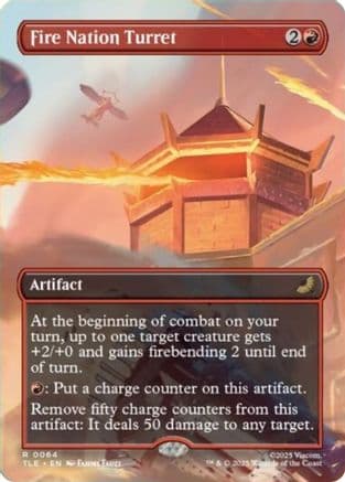 Fire Nation Turret (Borderless) |  Foil (064) [Avatar: The Last Airbender: Eternal-Legal]