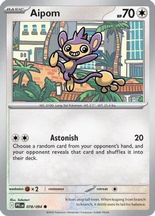 Aipom 078- ME02 Phantasmal Flames Reverse Holofoil